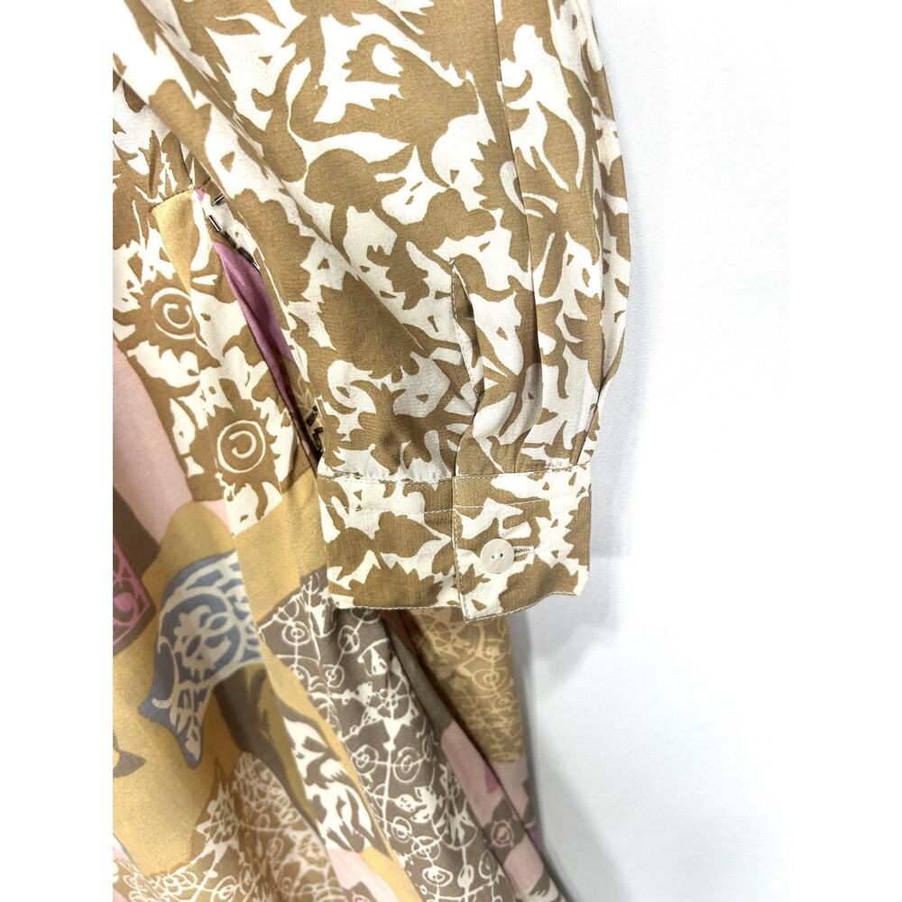 Vintage 90s Cache Beaded Patchwork Boho Lagenlook Button Shirt Top Women’s L/XL‎ - Picture 10 of 11